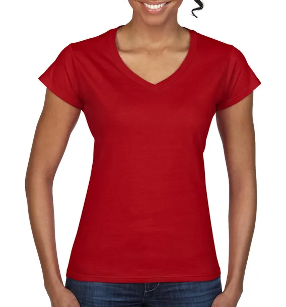  Ladies Softstyle® V-Neck T-Shirt - Gildan Crvena