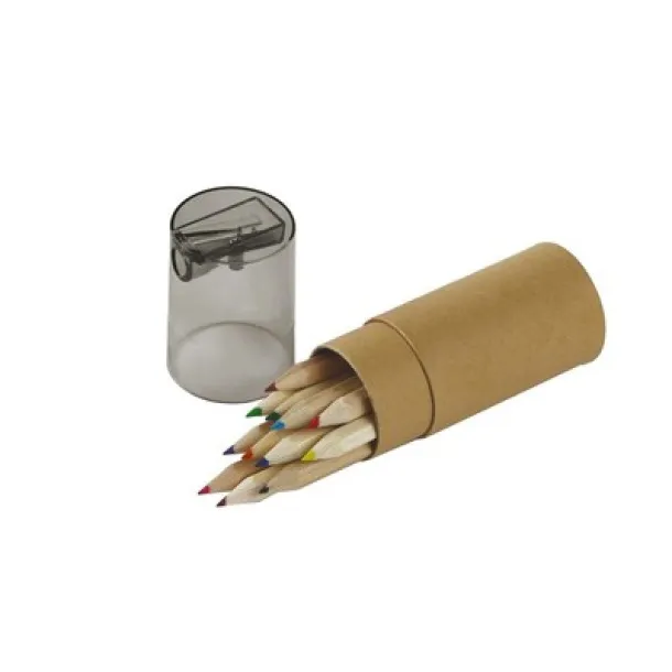  Colour pencil set with pencil sharpener black