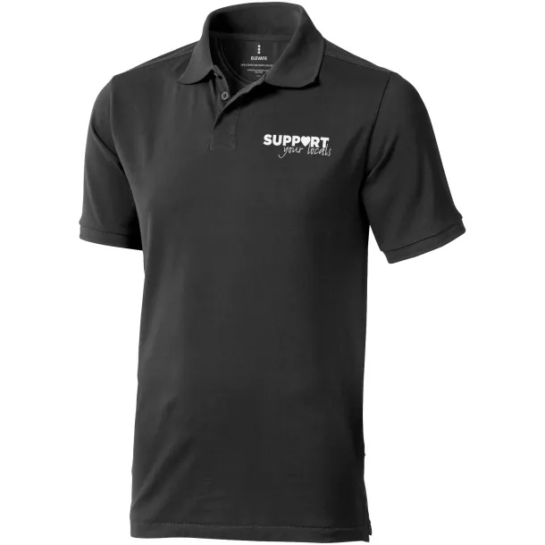 Calgary short sleeve men's polo - Elevate Life Anthracite