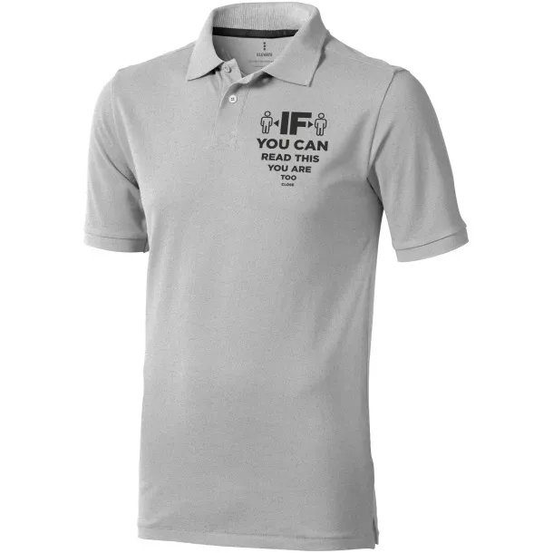 Calgary short sleeve men's polo - Elevate Life Grey Melange