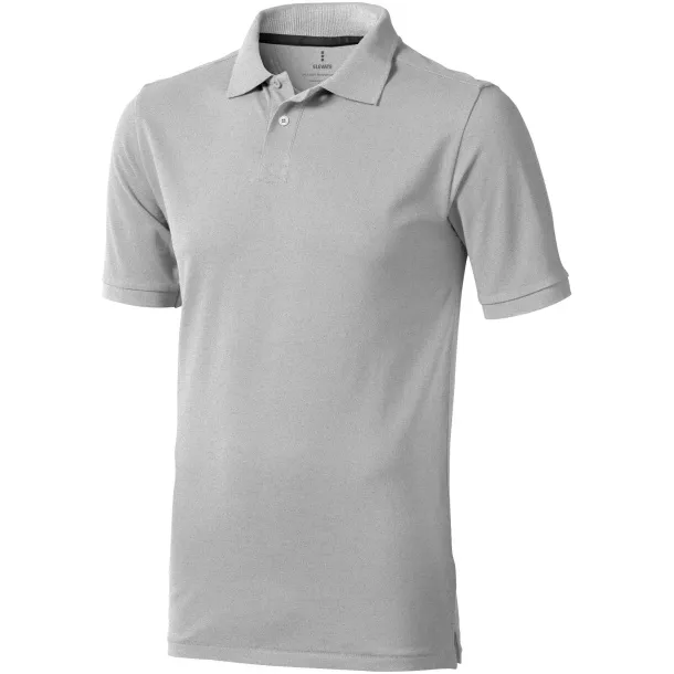 Calgary short sleeve men's polo - Elevate Life Grey Melange