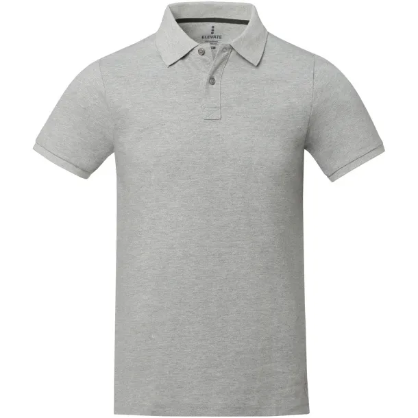 Calgary short sleeve men's polo - Elevate Life Grey Melange