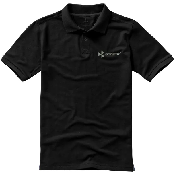 Calgary short sleeve men's polo - Elevate Life Solid black