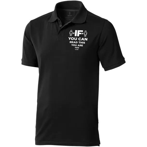 Calgary short sleeve men's polo - Elevate Life Crna
