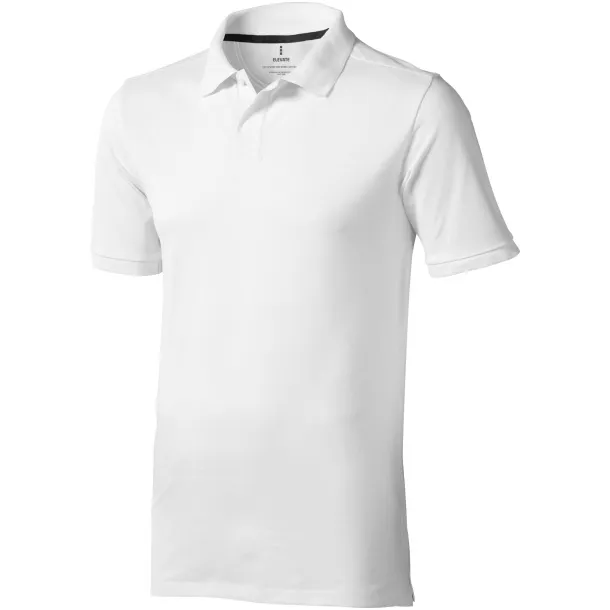 Calgary short sleeve men's polo - Elevate Life White