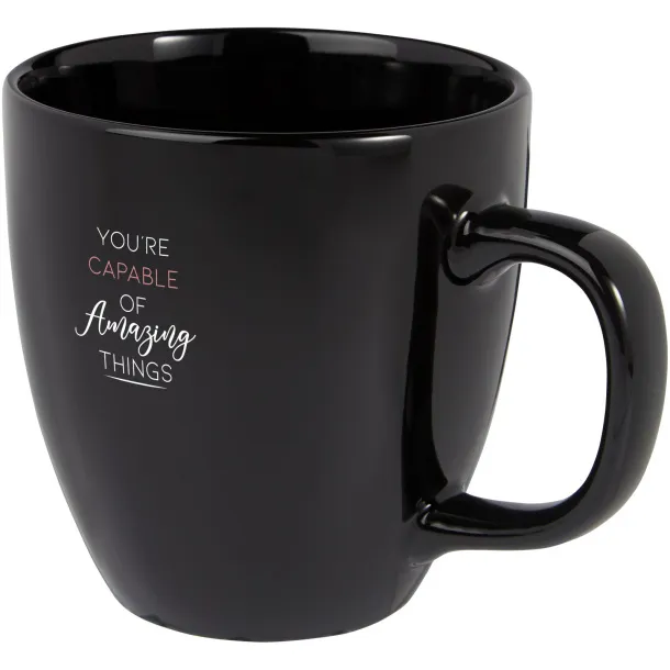 Moni 430 ml ceramic mug - Unbranded Solid black