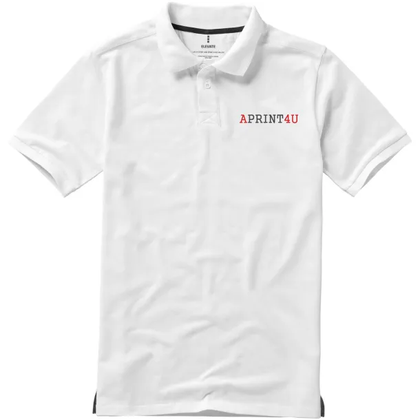 Calgary short sleeve men's polo - Elevate Life White