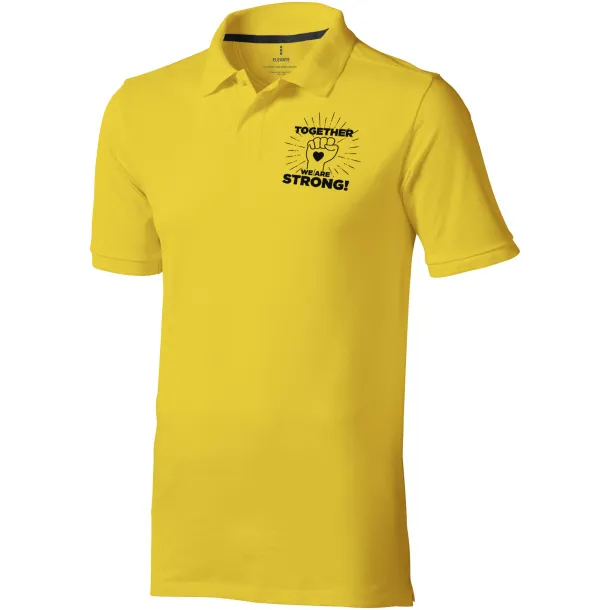 Calgary short sleeve men's polo - Elevate Life Yellow