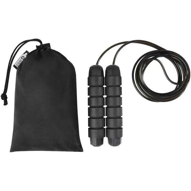 Austin soft skipping rope in recycled PET pouch - Unbranded Solid black