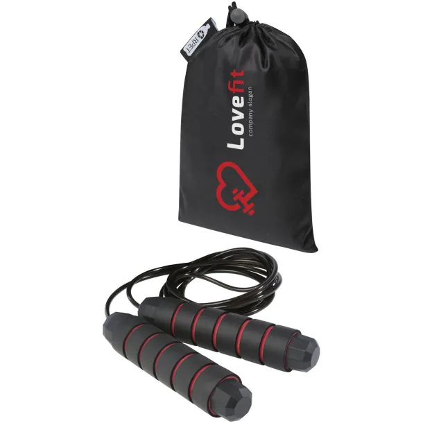 Austin soft skipping rope in recycled PET pouch Red