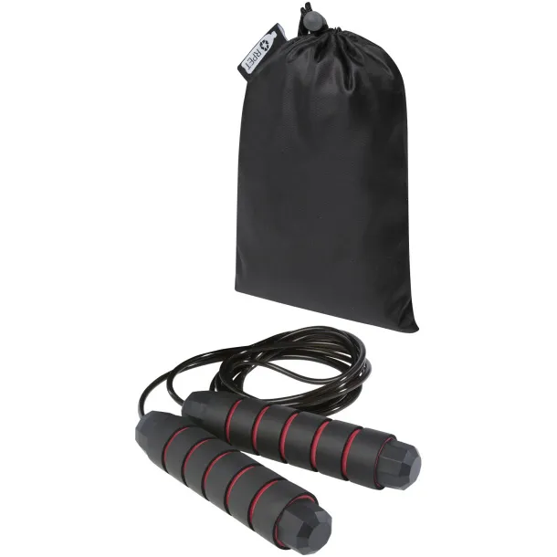 Austin soft skipping rope in recycled PET pouch Red