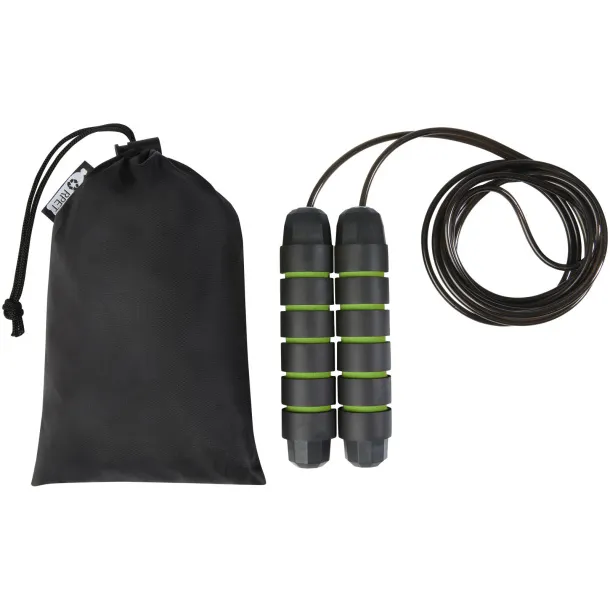 Austin soft skipping rope in recycled PET pouch Apple Green