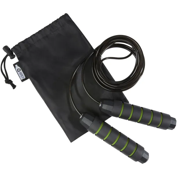 Austin soft skipping rope in recycled PET pouch Apple Green