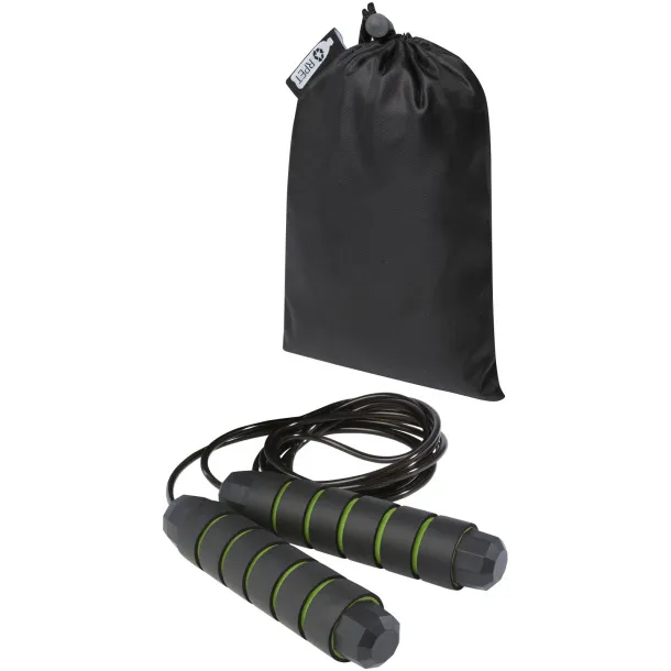 Austin soft skipping rope in recycled PET pouch Apple Green