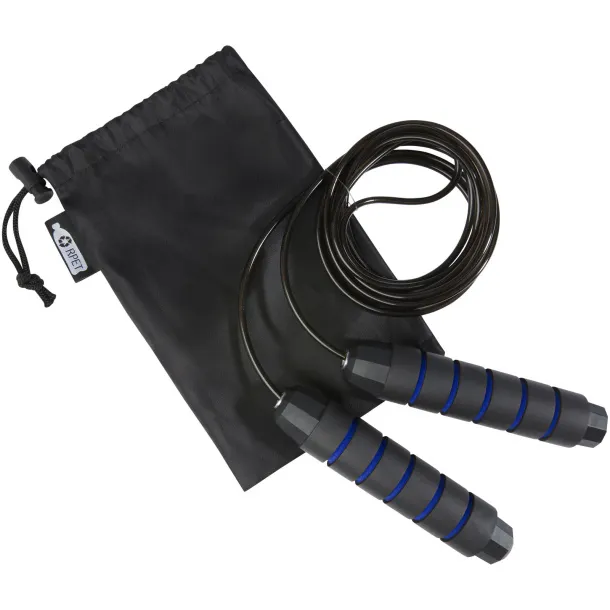 Austin soft skipping rope in recycled PET pouch Royal blue