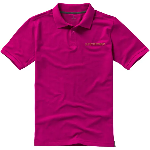 Calgary short sleeve men's polo - Elevate Life Magenta