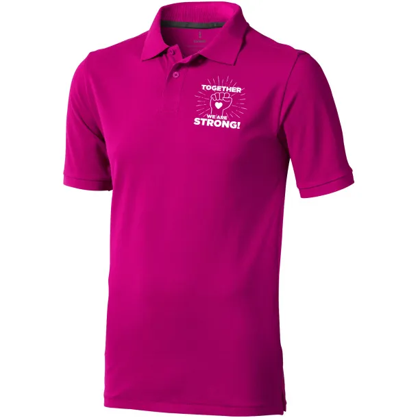 Calgary short sleeve men's polo - Elevate Life Magenta