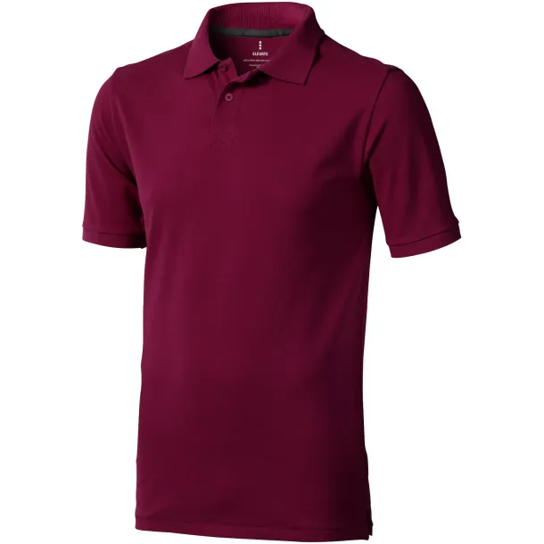 Calgary short sleeve men's polo - Elevate Life Burgundy