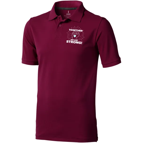 Calgary short sleeve men's polo - Elevate Life Burgundy