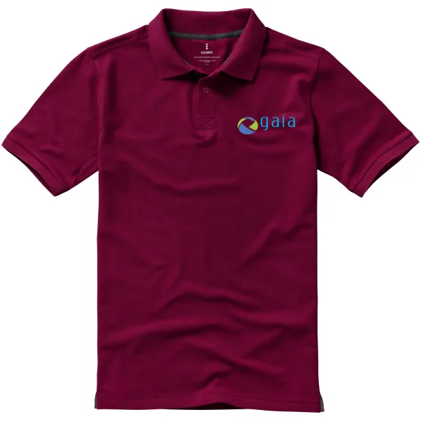 Calgary short sleeve men's polo - Elevate Life Burgundy