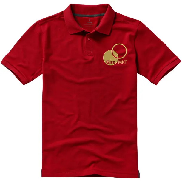 Calgary short sleeve men's polo - Elevate Life Red