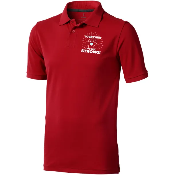 Calgary short sleeve men's polo - Elevate Life Red