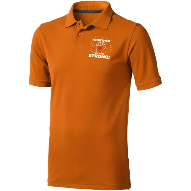 Calgary short sleeve men's polo - Elevate Life Orange