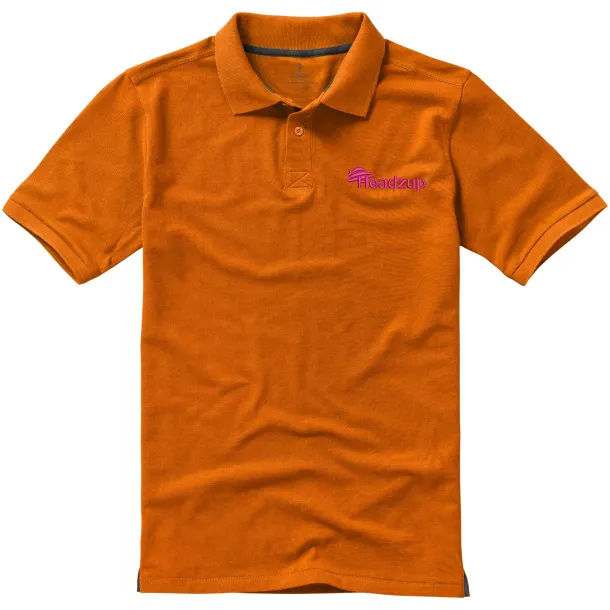 Calgary short sleeve men's polo - Elevate Life Orange