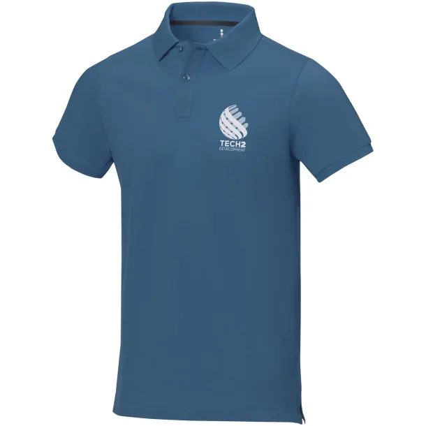 Calgary short sleeve men's polo - Elevate Life Tech blue