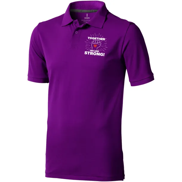 Calgary short sleeve men's polo - Elevate Life Plum