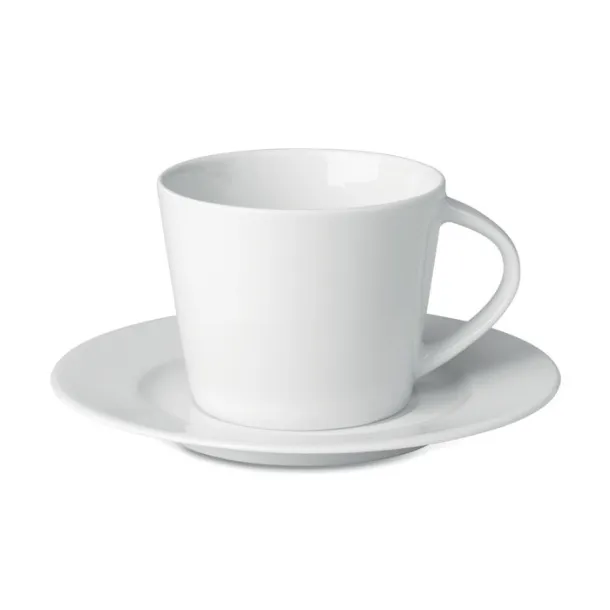 PARIS šalica i tanjurić za cappuccino, 180 ml Bijela
