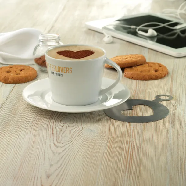 PARIS šalica i tanjurić za cappuccino, 180 ml Bijela