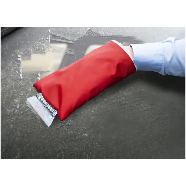 Colt ice scraper with glove Red