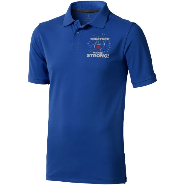 Calgary short sleeve men's polo - Elevate Life Blue