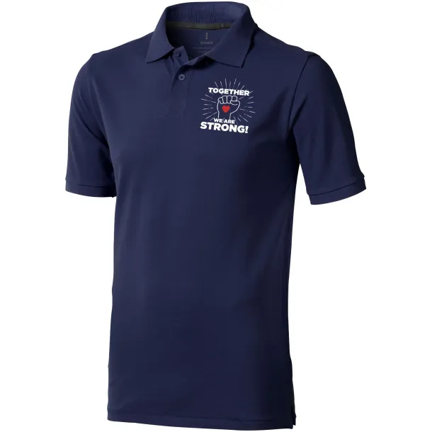 Calgary short sleeve men's polo - Elevate Life Navy Blue