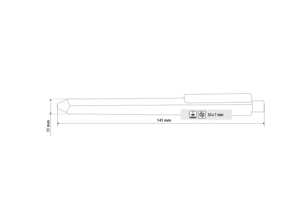 TERESA SOFT Plastic ball pen Crna