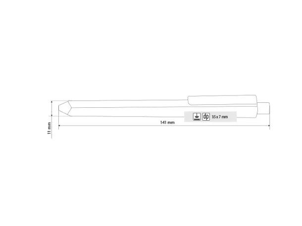 TERESA SOFT Plastic ball pen Crna