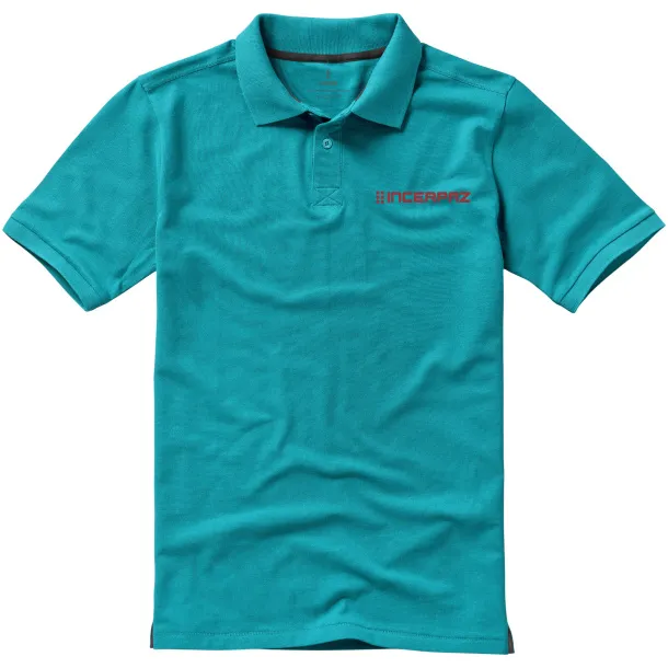 Calgary short sleeve men's polo - Elevate Life Aqua