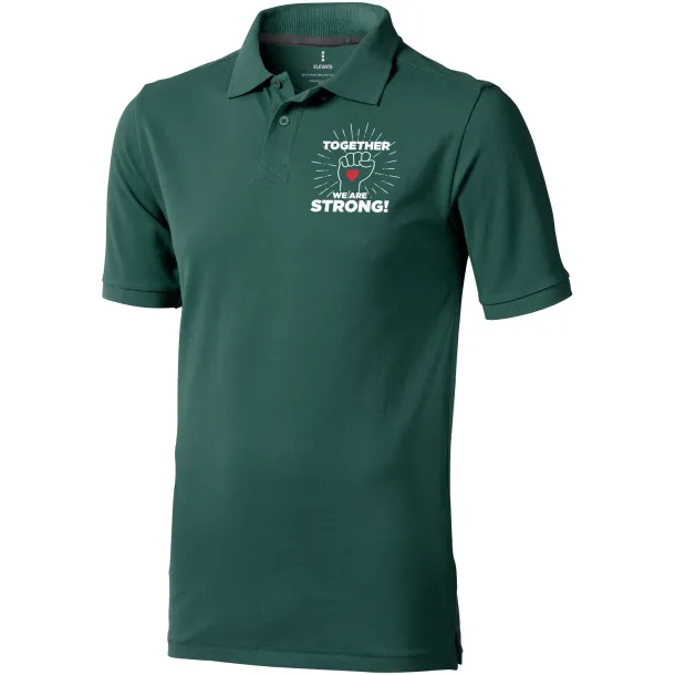 Calgary short sleeve men's polo - Elevate Life Forest green