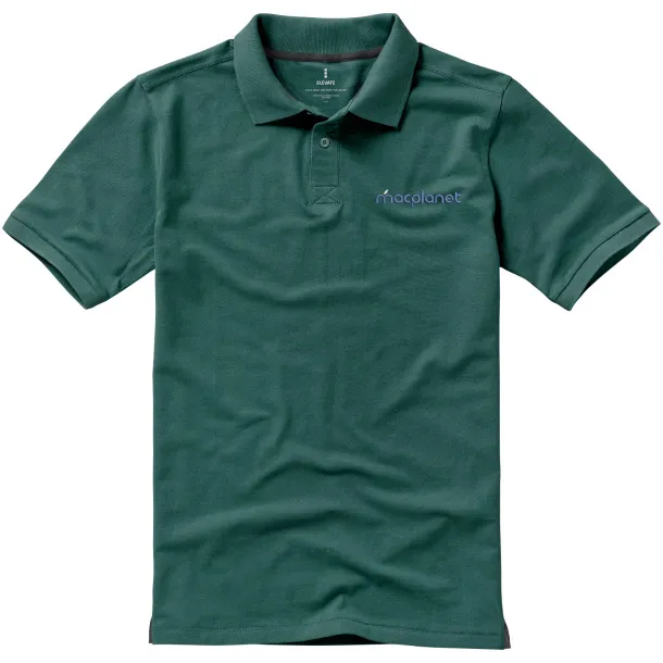 Calgary short sleeve men's polo - Elevate Life Šumski zelena