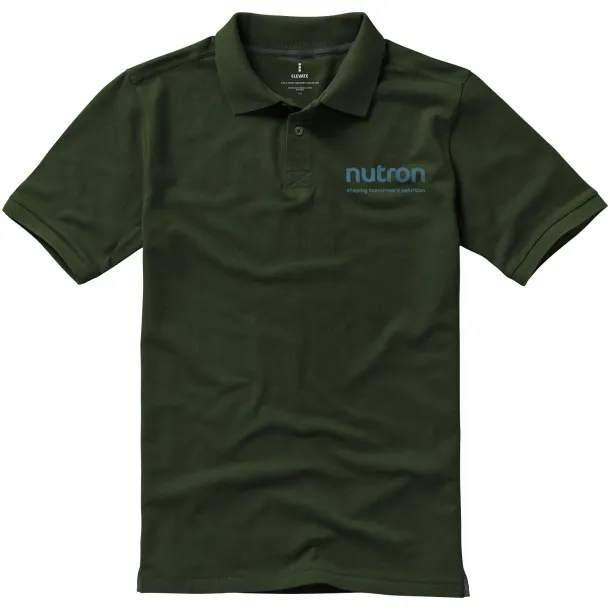 Calgary short sleeve men's polo - Elevate Life Army green