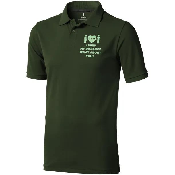 Calgary short sleeve men's polo - Elevate Life Army green