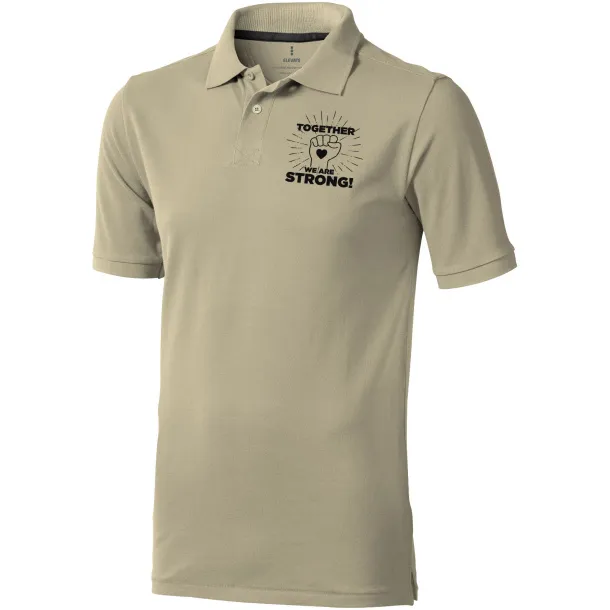 Calgary short sleeve men's polo - Elevate Life Khaki