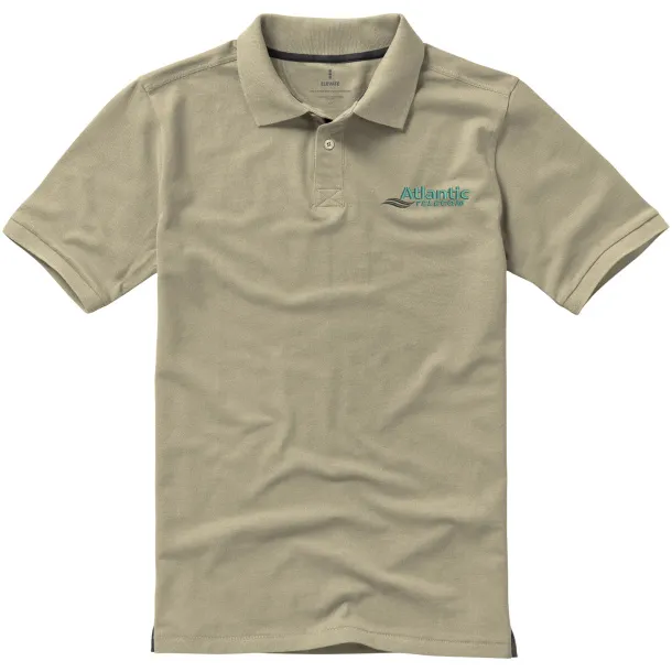 Calgary short sleeve men's polo - Elevate Life Khaki