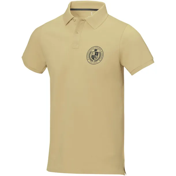 Calgary short sleeve men's polo - Elevate Life Khaki