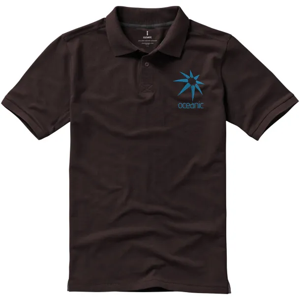 Calgary short sleeve men's polo - Elevate Life Chocolate brown