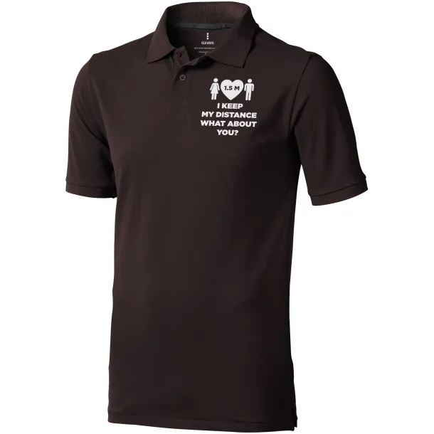 Calgary short sleeve men's polo - Elevate Life Chocolate brown