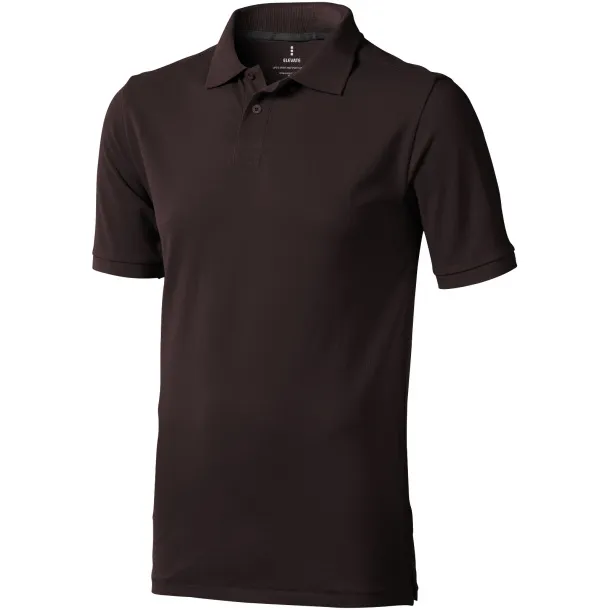 Calgary short sleeve men's polo - Elevate Life Chocolate brown