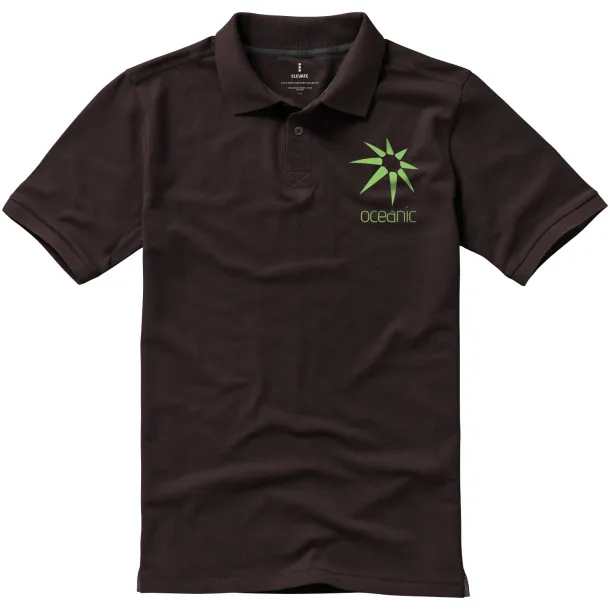 Calgary short sleeve men's polo - Elevate Life Chocolate brown