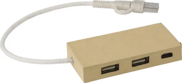  Aluminium and recycled paper USB hub Paulo